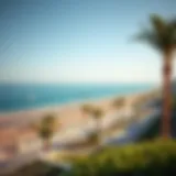 A stunning view of Al Raha Beach showcasing its pristine coastline