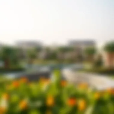 Luxurious amenities and green spaces within Aljada Arada