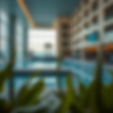 Luxurious Amenities in Rashidiya Amenities in Rashidiya apartment complex including pool and gym