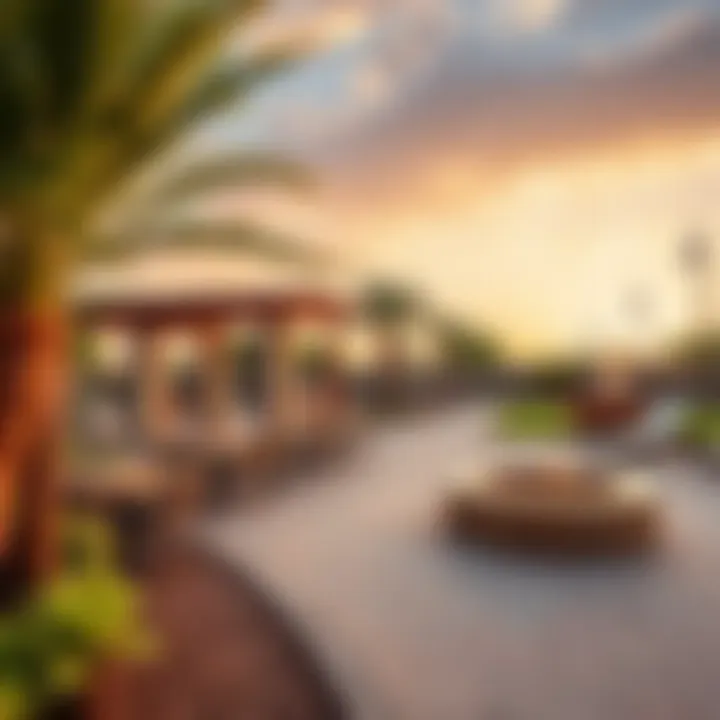 Community amenities including parks and recreational areas in Arabian Ranches