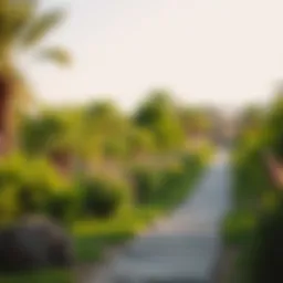 Lush greenery and scenic pathways in Arabian Ranches