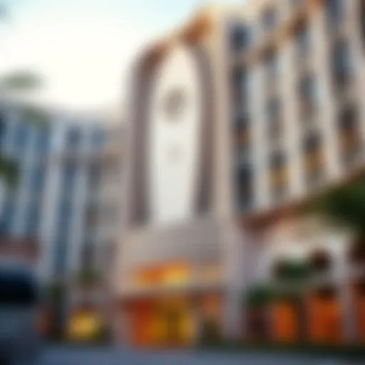 Intricate facade of Al Khaimah Building showcasing modern architectural design