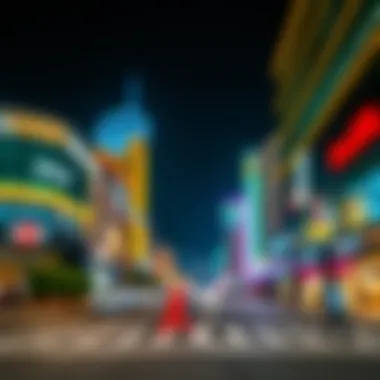 Dynamic ambiance of بوادي مول at night