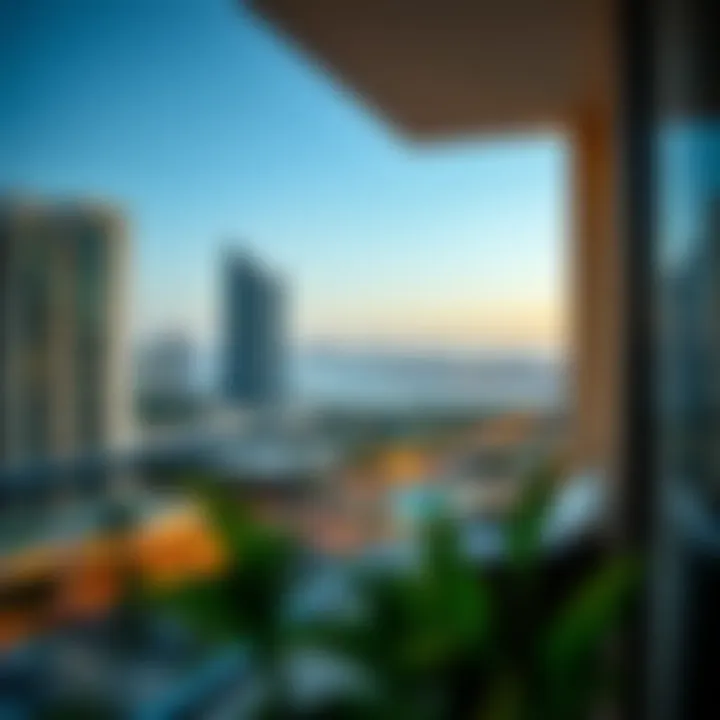 Scenic view from a near hotel apartment balcony