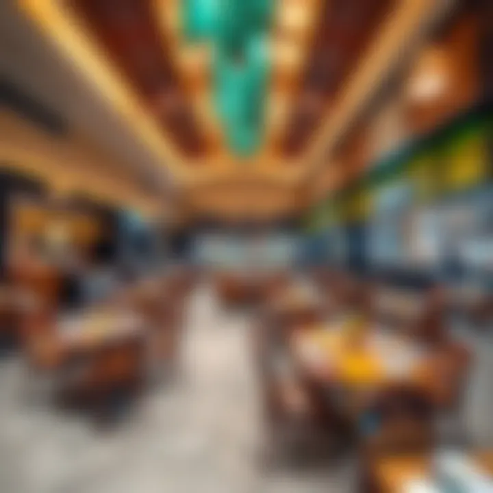 Dining area with various culinary options at the mall