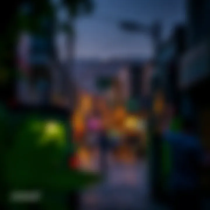 Vibrant Community Atmosphere Around برج الثريا الخان Vibrant community atmosphere surrounding برج الثريا الخان