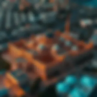 Aerial view of برج الصفا showcasing its unique architectural design