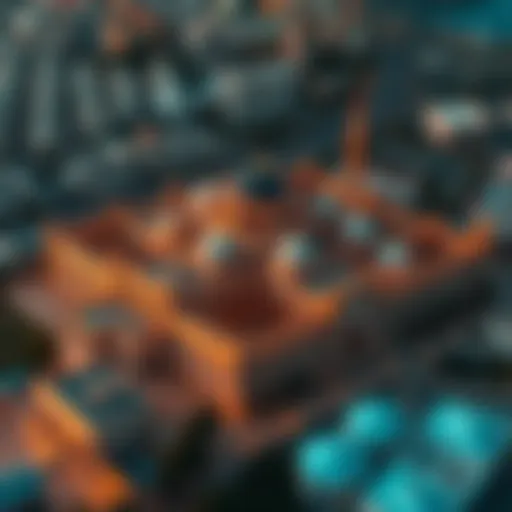 Aerial view of برج الصفا showcasing its unique architectural design