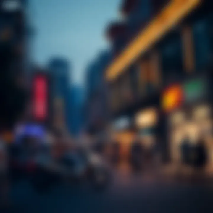Vibrant nightlife around برج الصفا illustrating its cultural impact