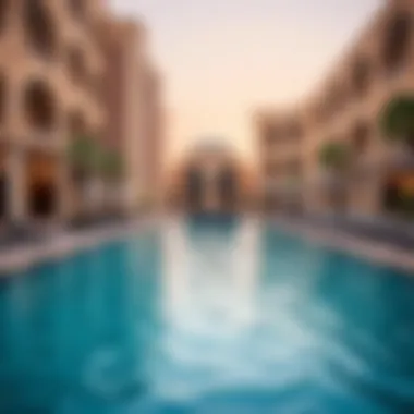 Luxury Pool Area at Caesars Palace Luxurious pool area of Caesars Palace Dubai