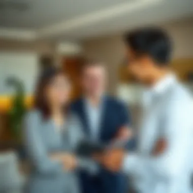 Collaboration in Real Estate Real estate agents collaborating with clients