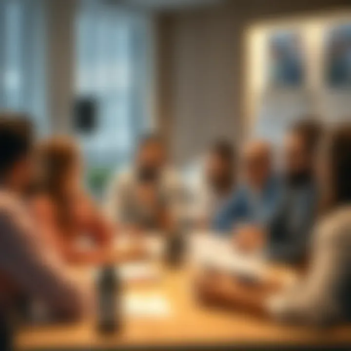 Diverse group engaging in a brainstorming session