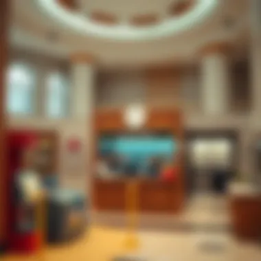 Interior view highlighting the services offered at the Central Post Office