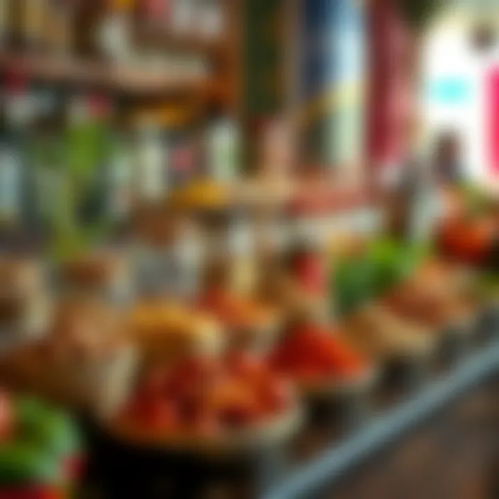 Assortment of spices and condiments of Dubai An assortment of spices and condiments emblematic of Dubai's culinary heritage