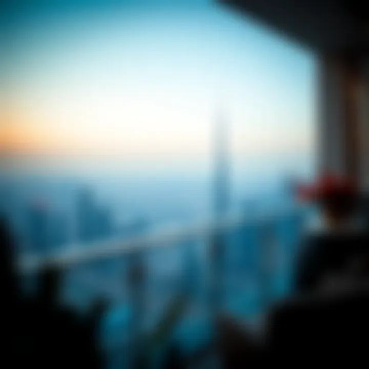 Stunning skyline view from Damac Voleo balcony