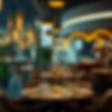 Chic Restaurant Ambiance in Uptown Mirdif Breathtaking ambiance of a chic restaurant in Uptown Mirdif