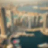 Dubai Marina: A Hub of Luxury and Leisure Aerial view of Dubai Marina showcasing modern skyscrapers and waterfront activities