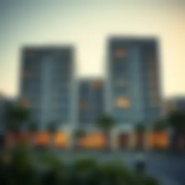 Modern real estate developments in Muwaileh highlighting architectural innovation