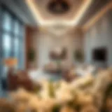 Luxurious living room in an Emaar apartment showcasing elegance