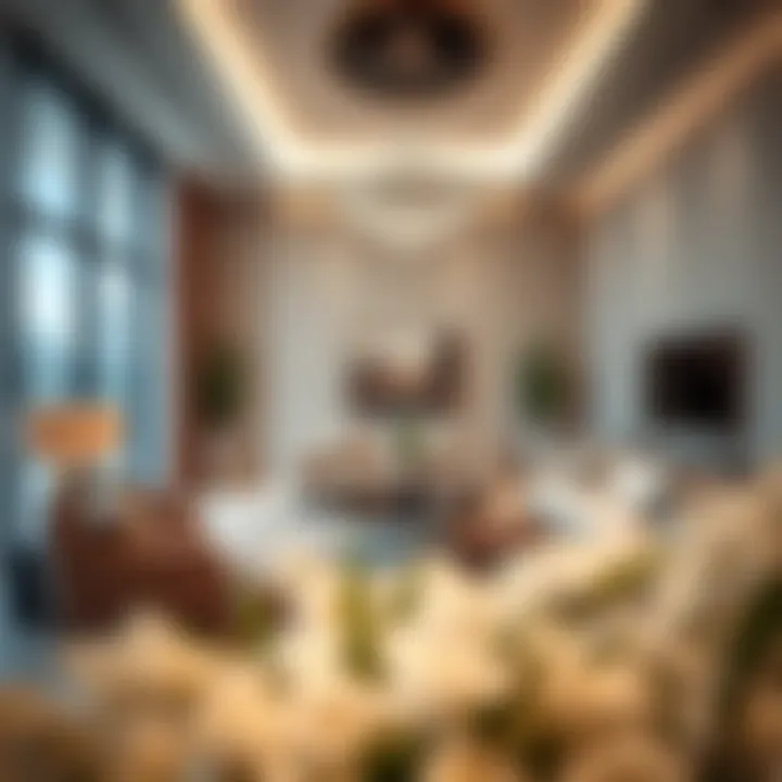 Luxurious living room in an Emaar apartment showcasing elegance