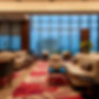 Luxurious Seating in Emirates Business Lounge Luxurious seating arrangement in the Emirates Business Lounge