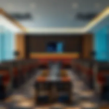 Business center facilities in the Emirates Lounge