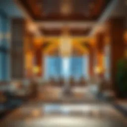 Luxurious seating area in the Emirates Lounge