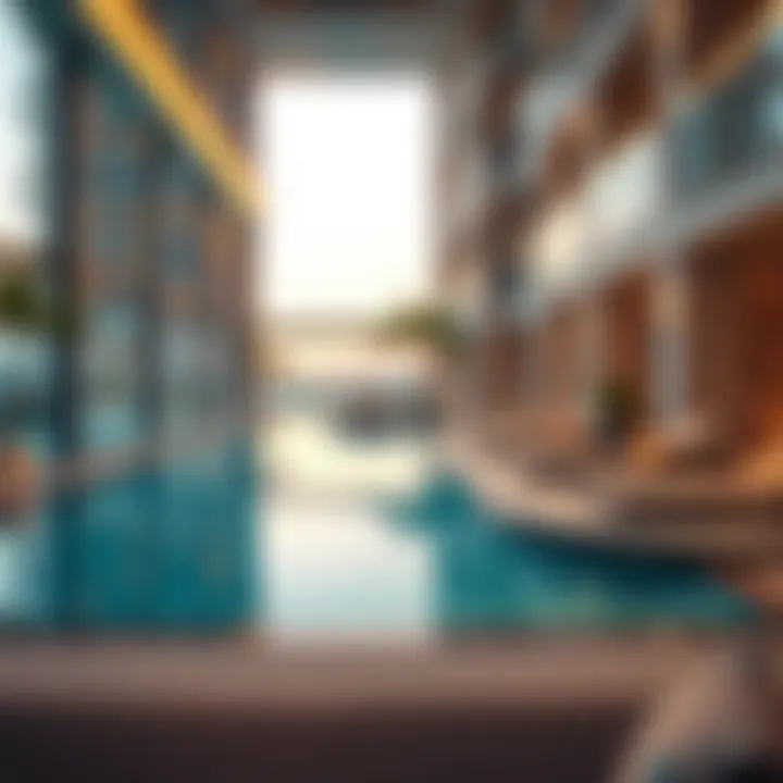 Amenities in a luxury furnished apartment complex