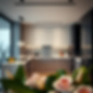 Modern kitchen in a furnished apartment in Dubai