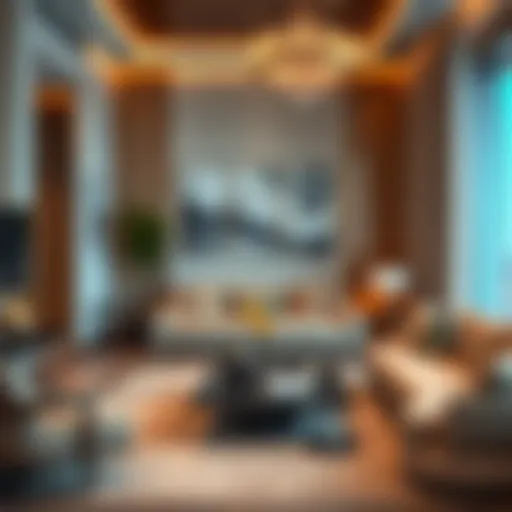 Luxury furnished apartment living room in Dubai