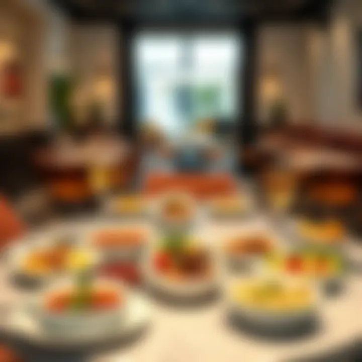 A beautifully arranged table set with various delectable dishes