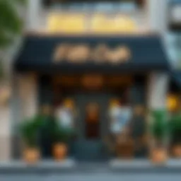 Exterior view of Filli Cafe showcasing its inviting entrance