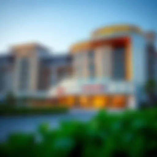 Stunning architectural facade of فندق بالما بيتش showcasing modern design