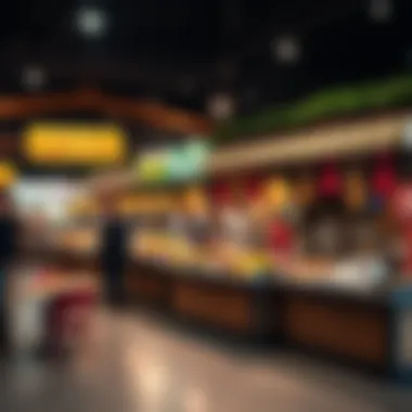 Diverse food stalls at the Global Village