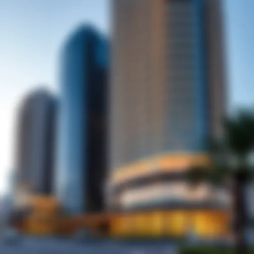 Stunning exterior view of Goldcrest Executive Tower showcasing its modern architecture