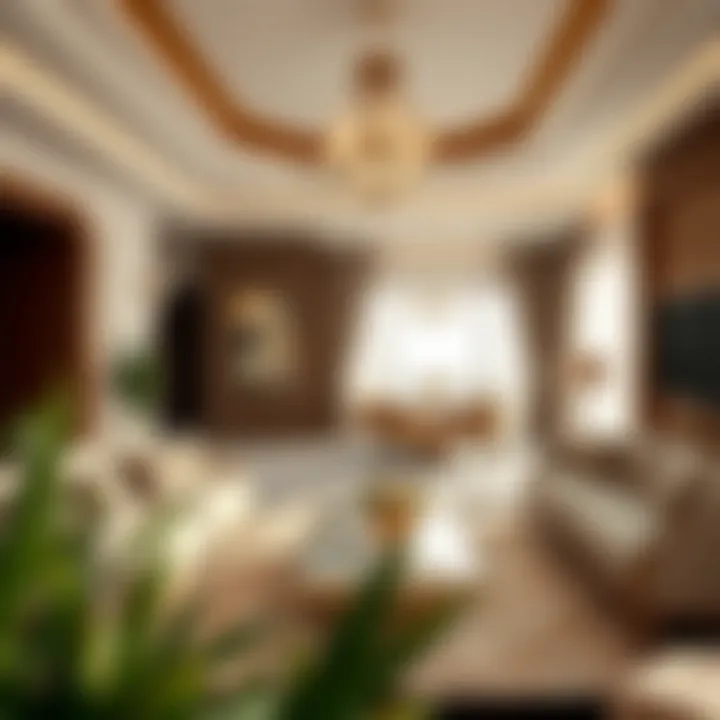 Luxurious interior design of a residence in Al Rigga