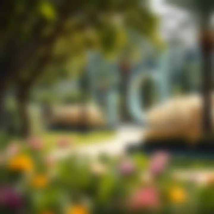 Beautifully landscaped park within the Green Community featuring eco-friendly installations