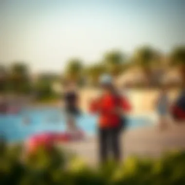 Recreational Activities in حديقة الحليو Visitors enjoying recreational activities in حديقة الحليو