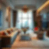Luxurious hotel apartment living room