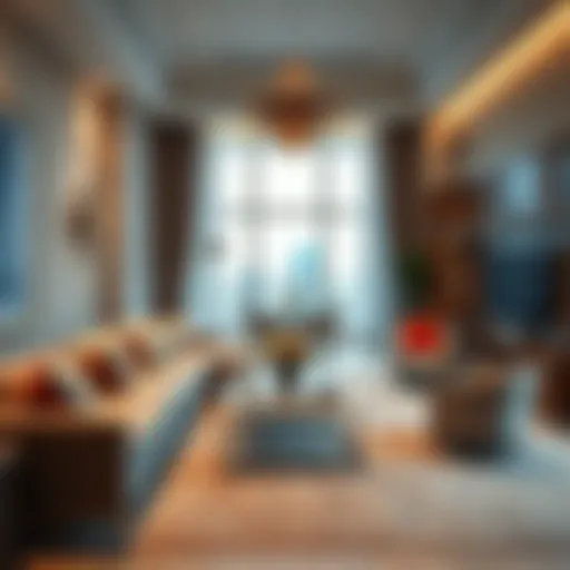Luxurious hotel apartment living room