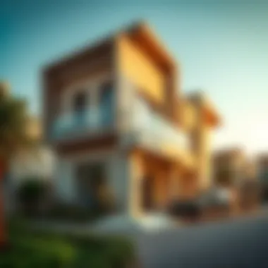 Modern Architecture in Hudayriyat Hills Modern residential area in Hudayriyat Hills highlighting architecture