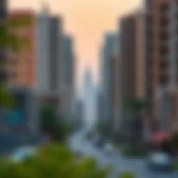 Vibrant cityscape of Dubai showcasing diverse neighborhoods