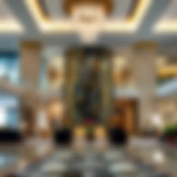 Luxurious interior design of the lobby