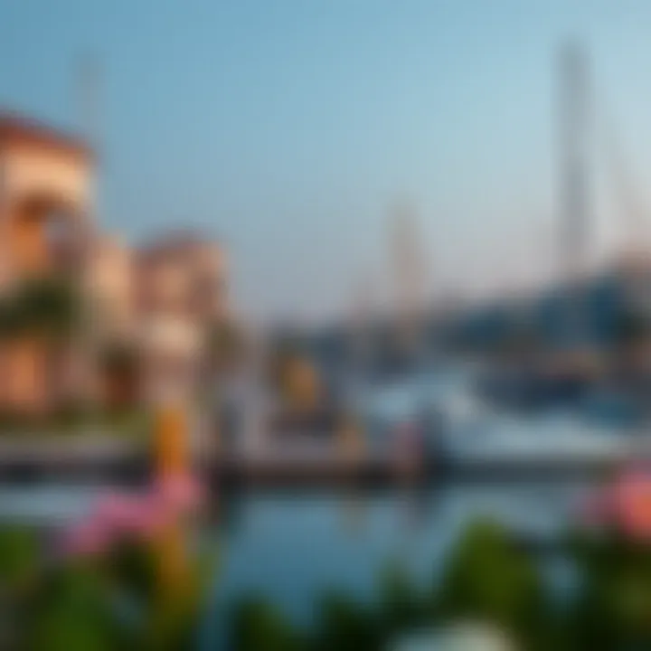 Vibrant neighborhood surrounding Jannah Place Marina
