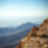 Spectacular view from the summit of Jebel Jais showcasing rugged terrain and distant horizons
