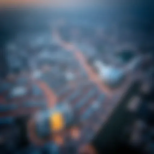 Aerial view of Julfar showcasing its modern architecture and landscapes