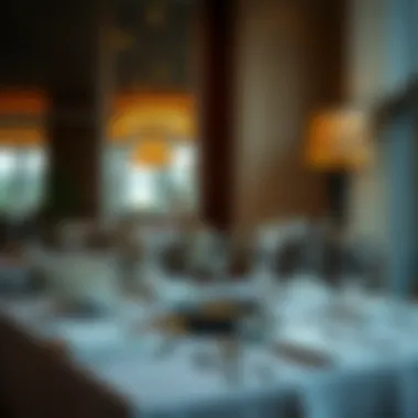 Dining Experience at Julphar Hotel Elegant dining setup at Julphar Hotel highlighting gourmet offerings