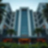 Stunning facade of Julphar Hotel showcasing modern architecture