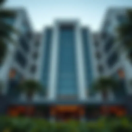 Stunning facade of Julphar Hotel showcasing modern architecture