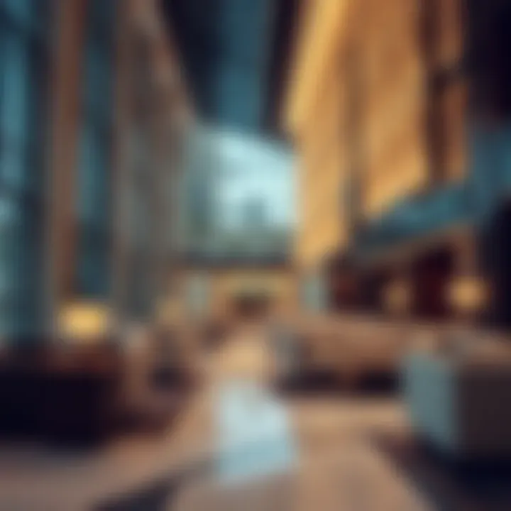 Luxurious lobby area of Julphar Hotel with contemporary design